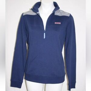 Vineyard Vines Classic Whale Embroidered Shep Shirt Deep Bay Sweater Size M